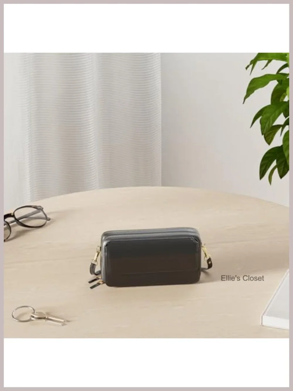 RFID Blocking Vegan Leather Crossbody Wallet Wristlet with Phone Pocket